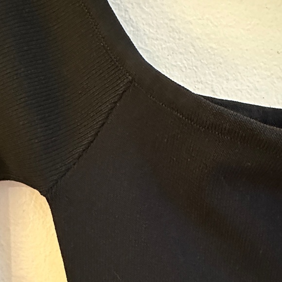 Princess Polly Ribbed Stretchy Black Dress - Preloved - Picture 6 of 8